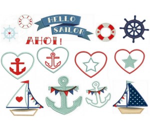 Stickserie - Hello Sailor